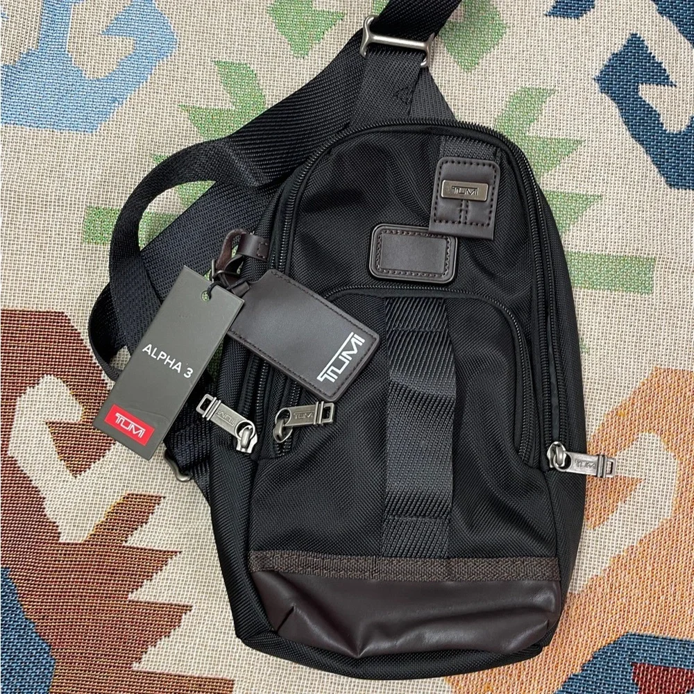 💛Tumi Alpha Bravo Black Chest Bag